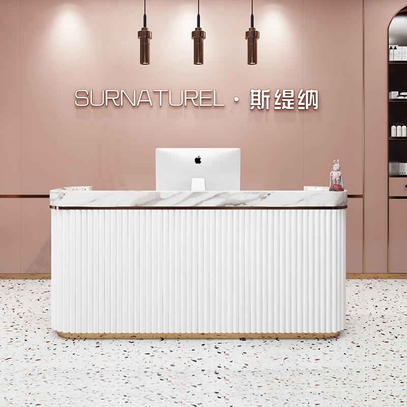 Furniture Lighting & Decor Magazine - Light Luxury Modern Checkout Counters Marble-like
