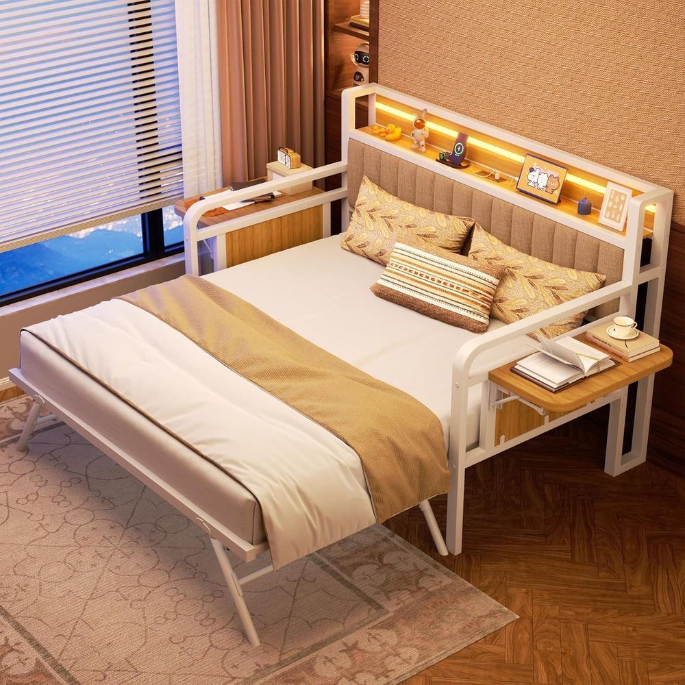 Furniture Lighting & Decor Magazine - Daybed with Trundle and LED Light,