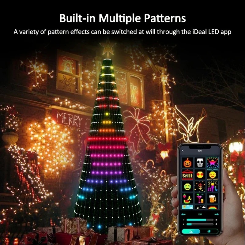 Lighting Tree Decor - Christmas Star Tree Lights RGB LED,