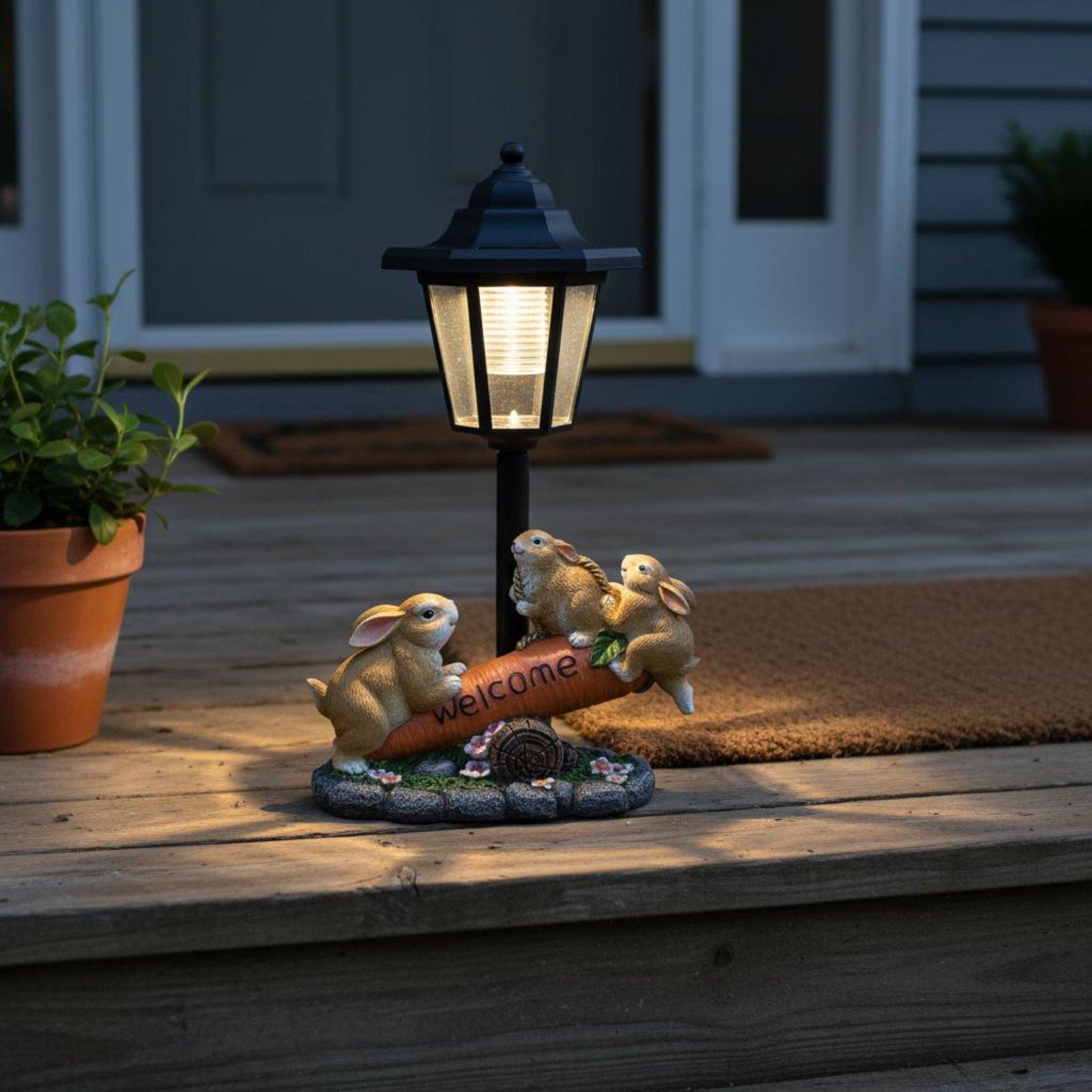 Lighting Decor Ideas - Solar Rabbit Statue Decorative Rabbit Solar