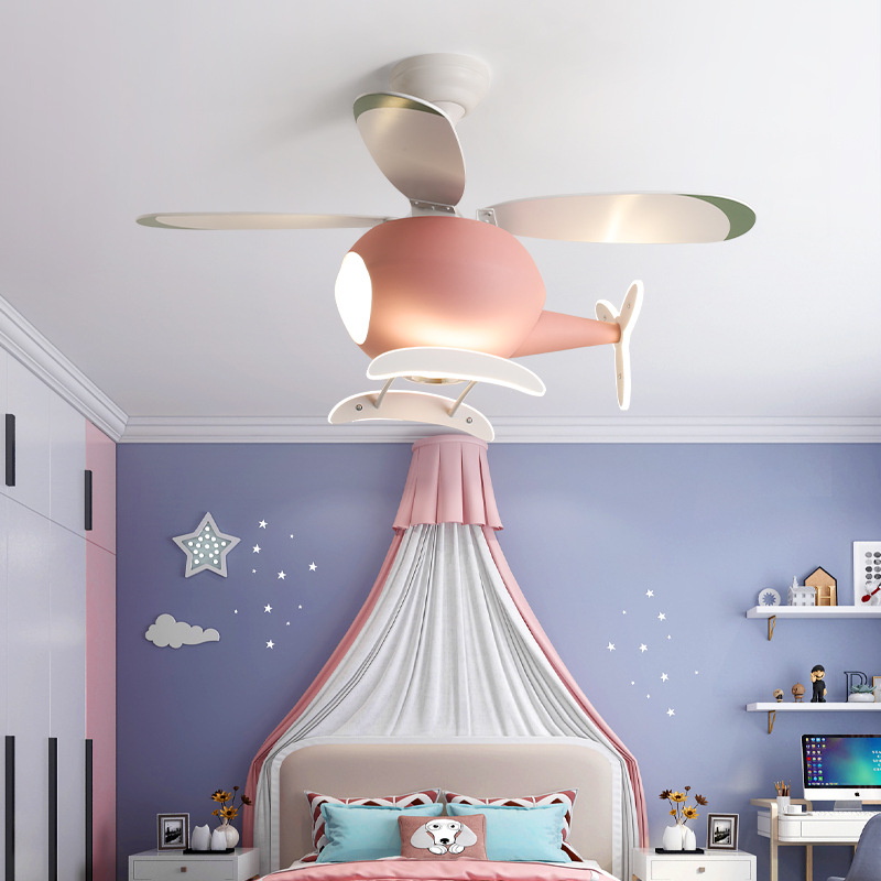 Decor Lighting & Decor Fires Photos - Modern Creative Cartoon Plane Fan Light