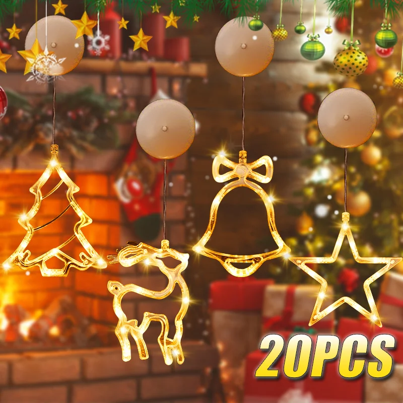 Lighting Tree Decor - 1-20PCS LED Christmas Suction Cup Lights