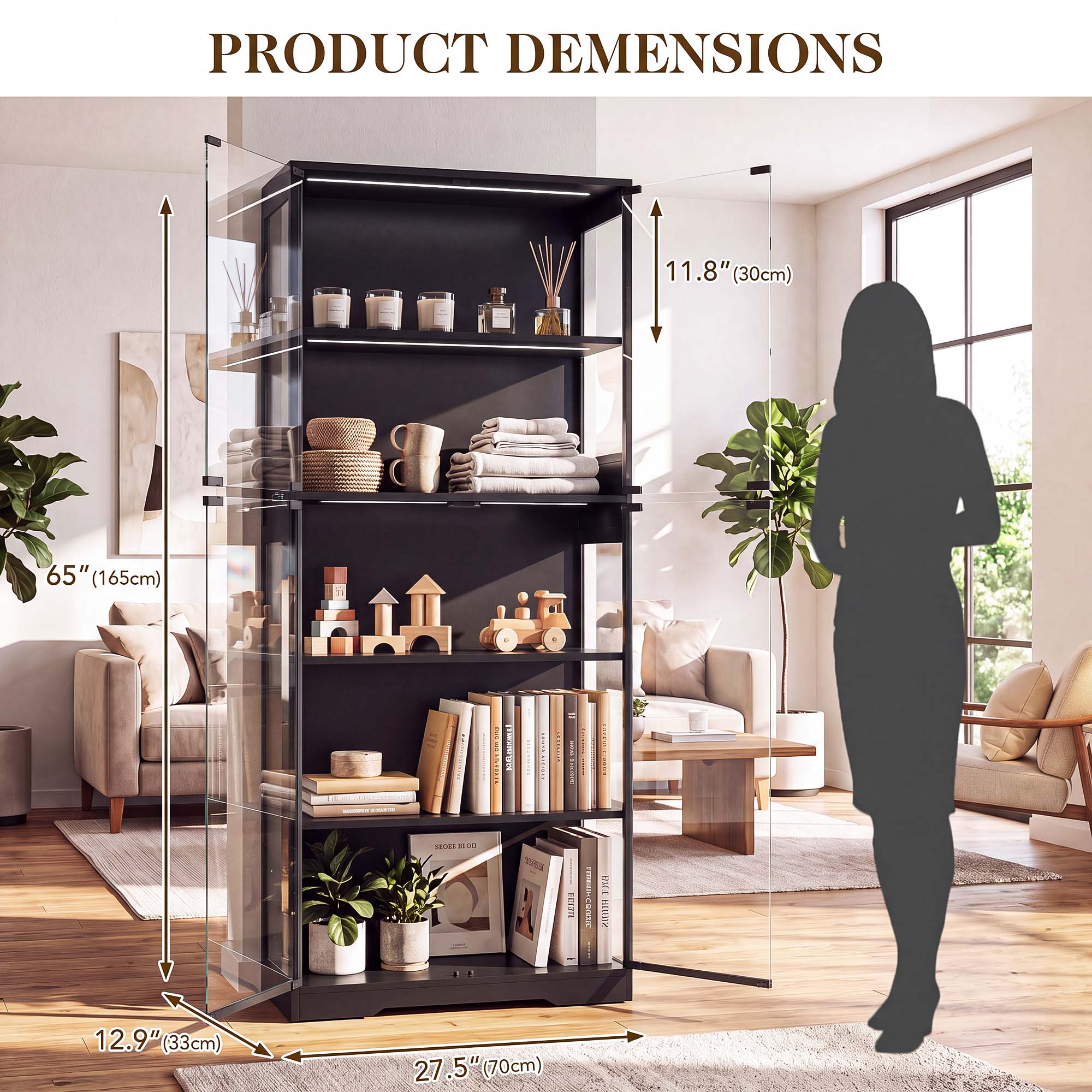 TCGBKAF 5‑Tier Display Cabinet - огляд і ціна Home Lighting And Decor