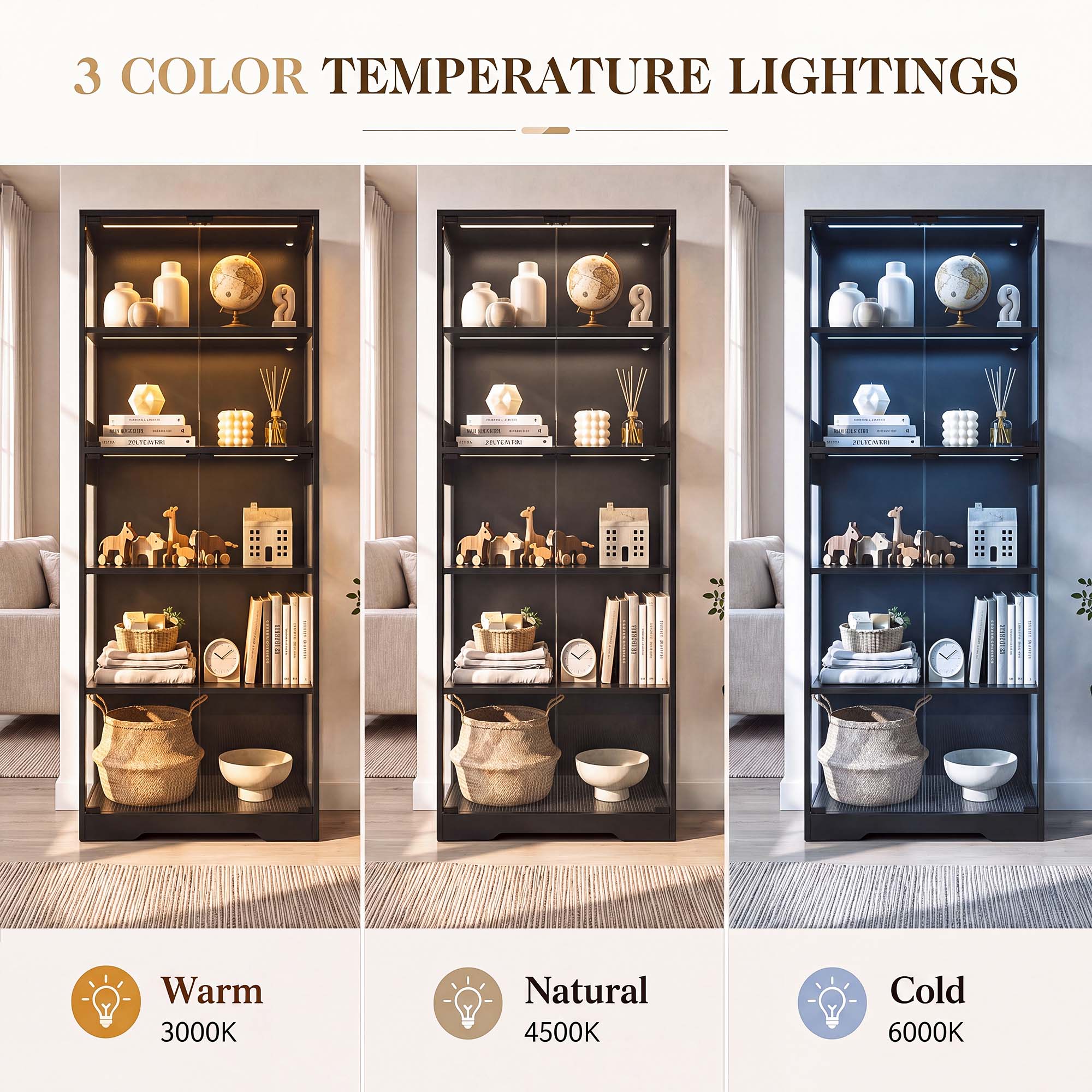 TCGBKAF 5‑Tier Display Cabinet - огляд і ціна Home Lighting And Decor