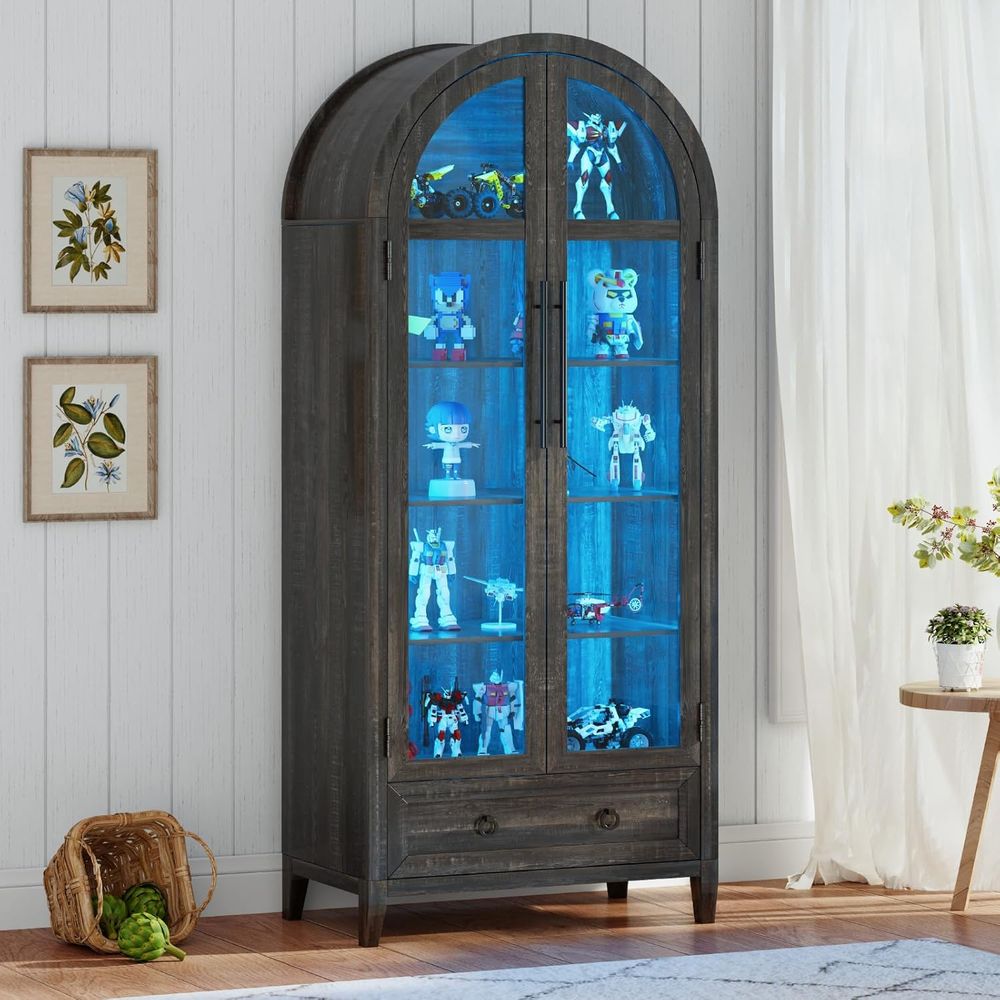 73 Arched Glass Display Cabine - огляд і ціна Lighting & Home Decor Studio
