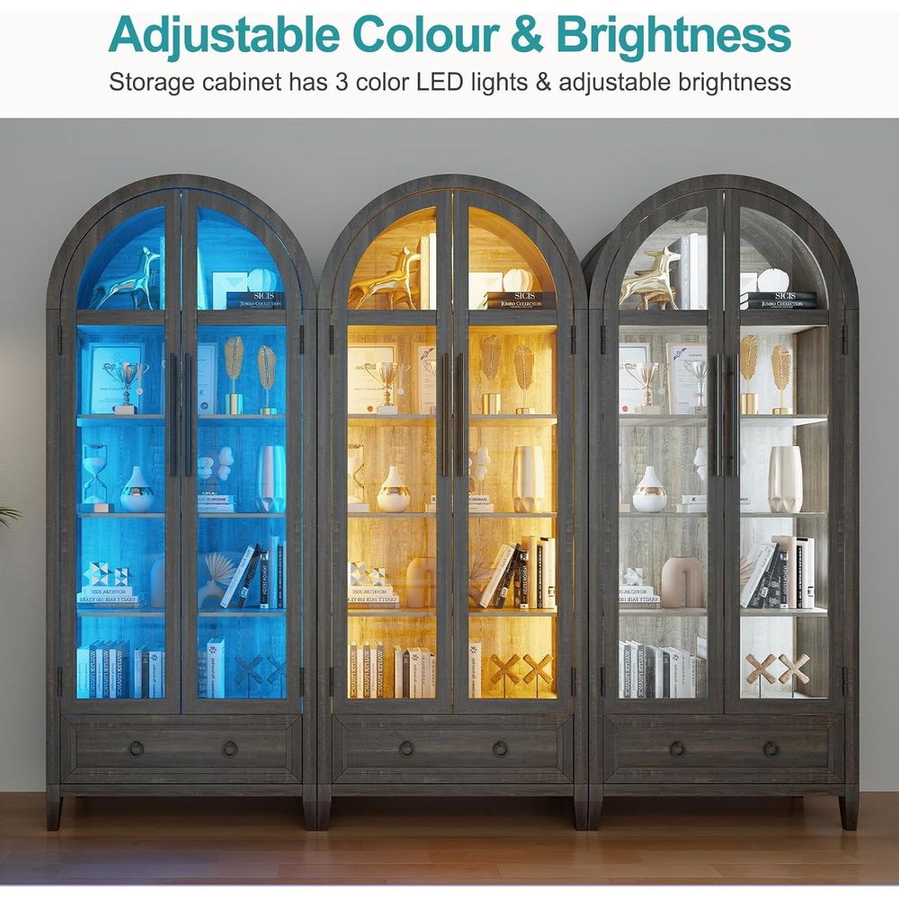 73 Arched Glass Display Cabine - огляд і ціна Lighting & Home Decor Studio