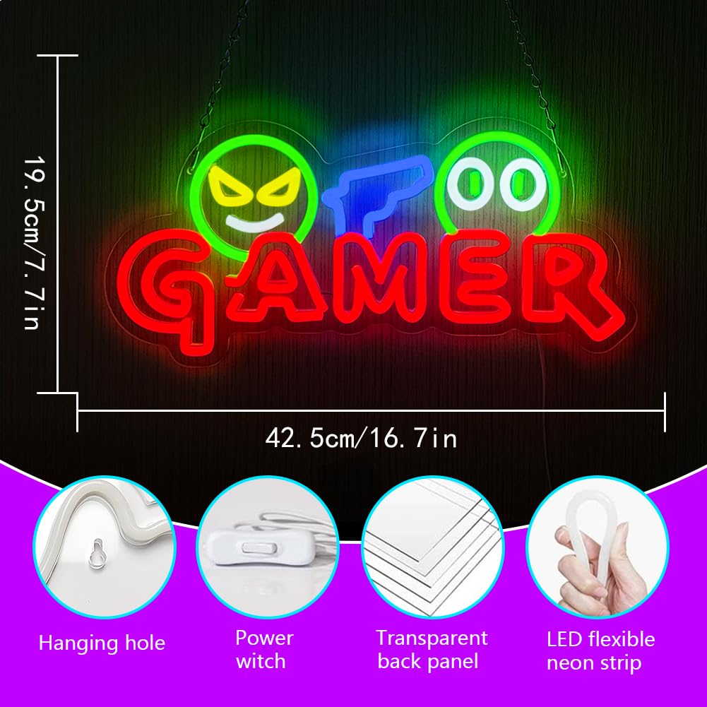 Gamer Neon Sign LED Wall Light - огляд і ціна Lighting Decor For Wedding