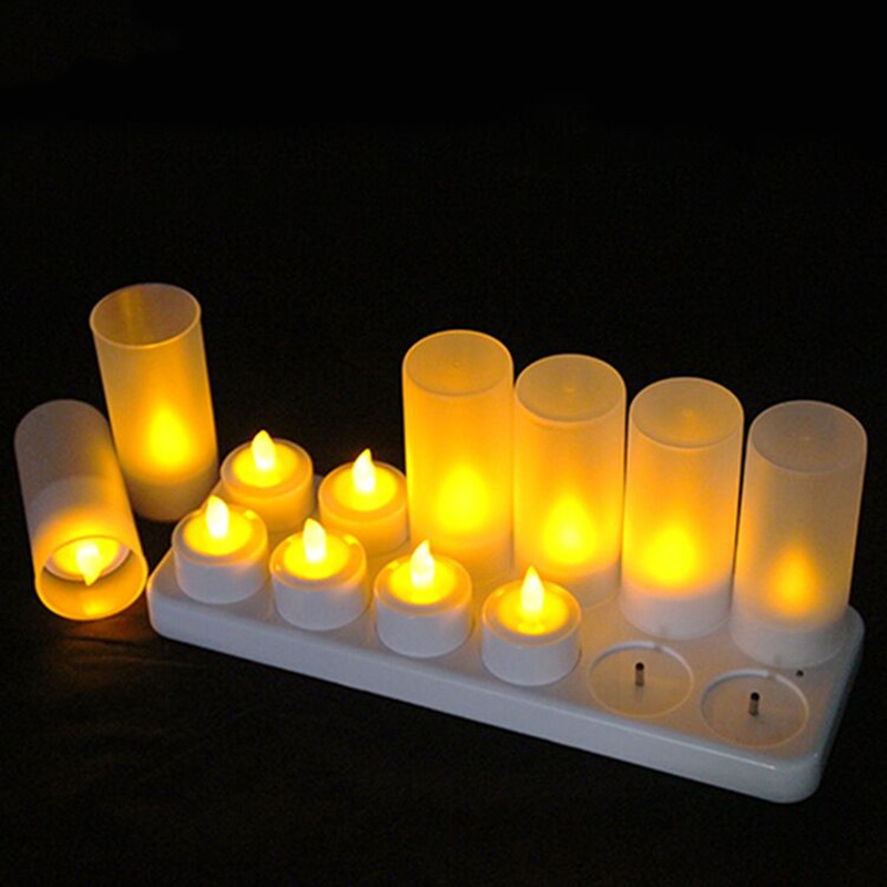 Pack of 12 Rechargeable LED Ca - огляд і ціна Decor Lighting Pack