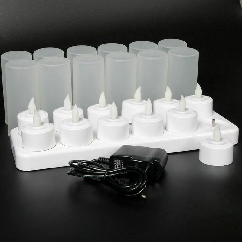 Pack of 12 Rechargeable LED Ca - огляд і ціна Decor Lighting Pack