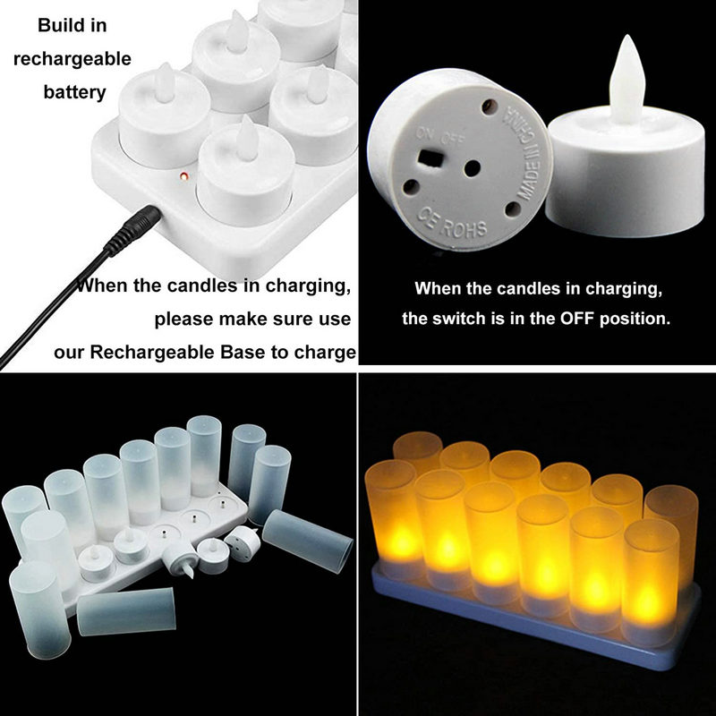 Pack of 12 Rechargeable LED Ca - огляд і ціна Decor Lighting Pack