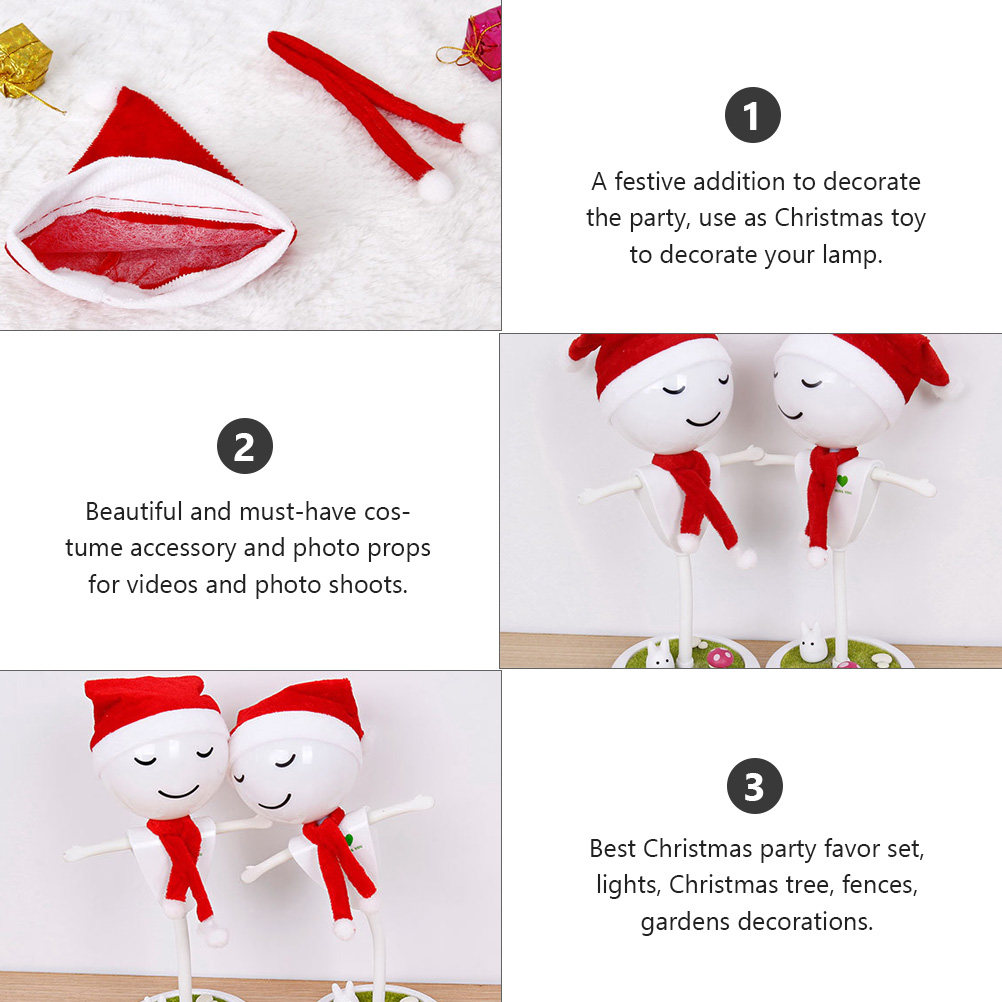1Set Christmas Hat Scarf Decor - огляд і ціна Lighting Tree Decor