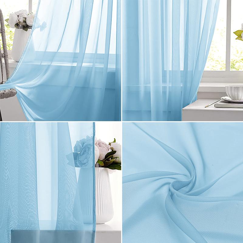Light Blue Solid Sheer Voile W - огляд і ціна Lighting Decor Ideas
