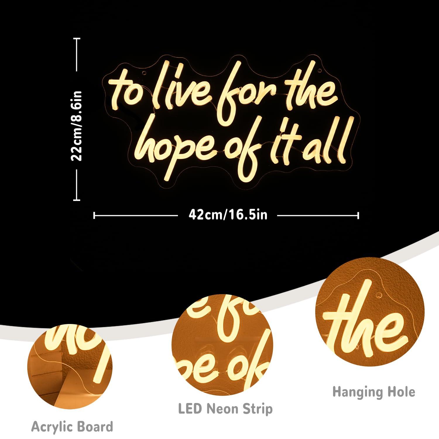 To Live For The Hope Of It All - огляд і ціна Led Lighting Wall Decor