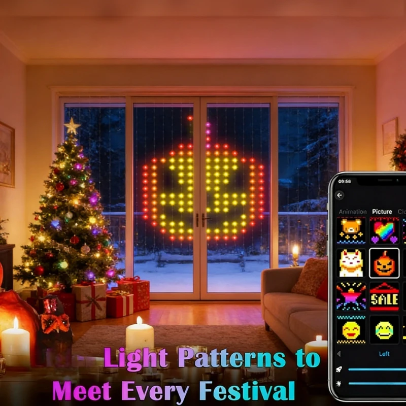 Smart 400LED Curtain Lights, M - огляд і ціна Lighting Decor For Wedding
