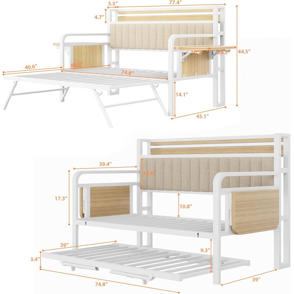 Daybed with Trundle and LED Li - огляд і ціна Furniture Lighting & Decor Magazine
