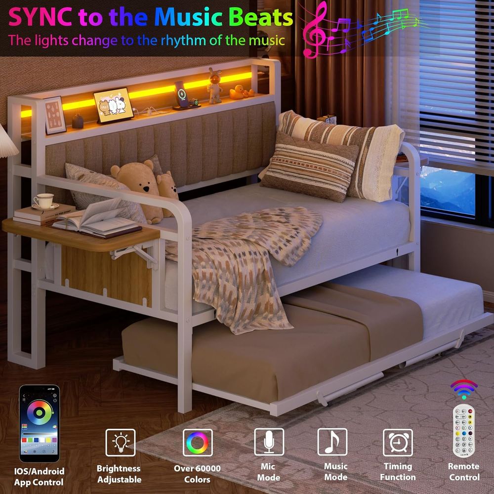 Daybed with Trundle and LED Li - огляд і ціна Furniture Lighting & Decor Magazine