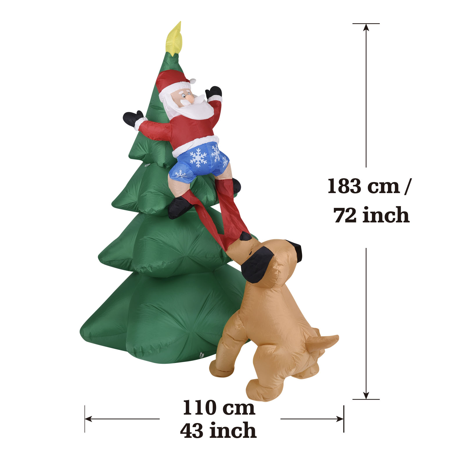Christmas Inflatable Dog  w/Sa - огляд і ціна Lighting Tree Decor