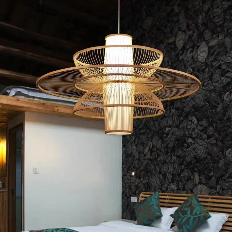 Rural Handmade Bamboo Weaving  - огляд і ціна Japanese Lighting Decor
