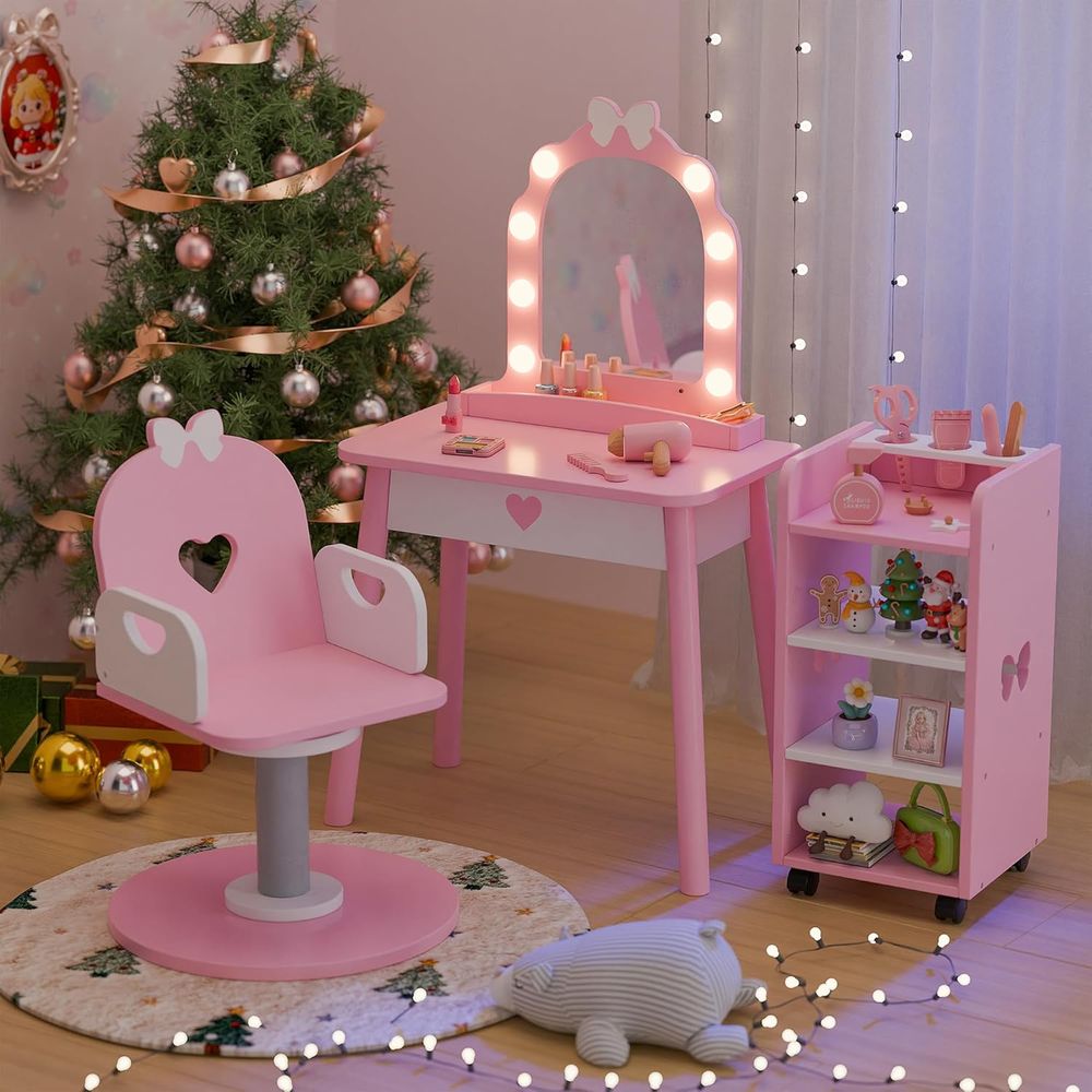 Pink Toddler Vanity Set with L - огляд і ціна Furniture Lighting & Decor Magazine