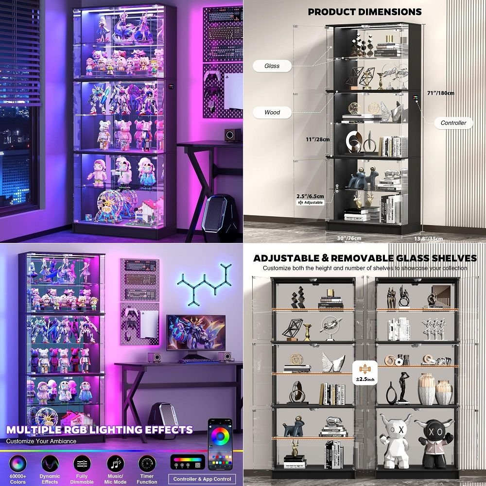 Display Cabinet with Glass Doo - огляд і ціна Lighting & Home Decor Studio