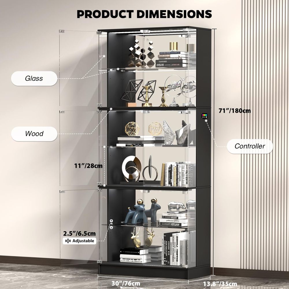 Display Cabinet with Glass Doo - огляд і ціна Lighting & Home Decor Studio