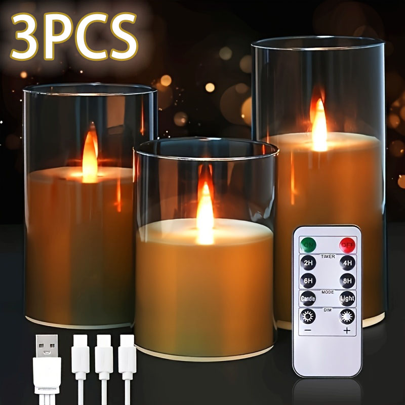 3 Pack Rechargeable Pillar Fak - огляд і ціна Decor Lighting Pack