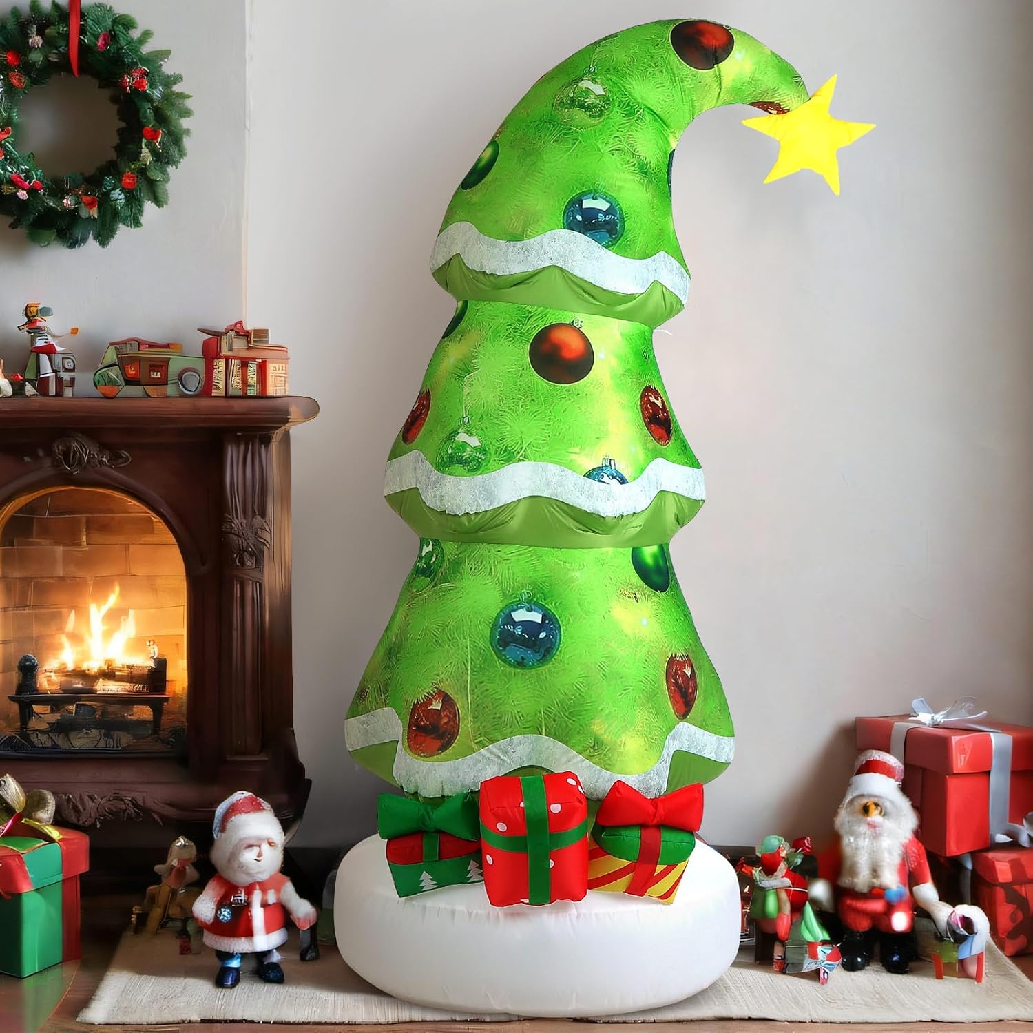 Lime Green 6.9ft Outdoor Infla - огляд і ціна Lighting Tree Decor