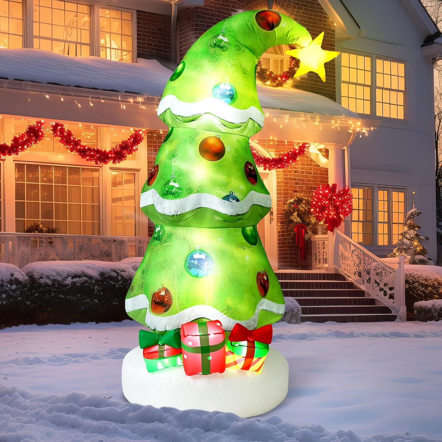 Lime Green 6.9ft Outdoor Infla - огляд і ціна Lighting Tree Decor