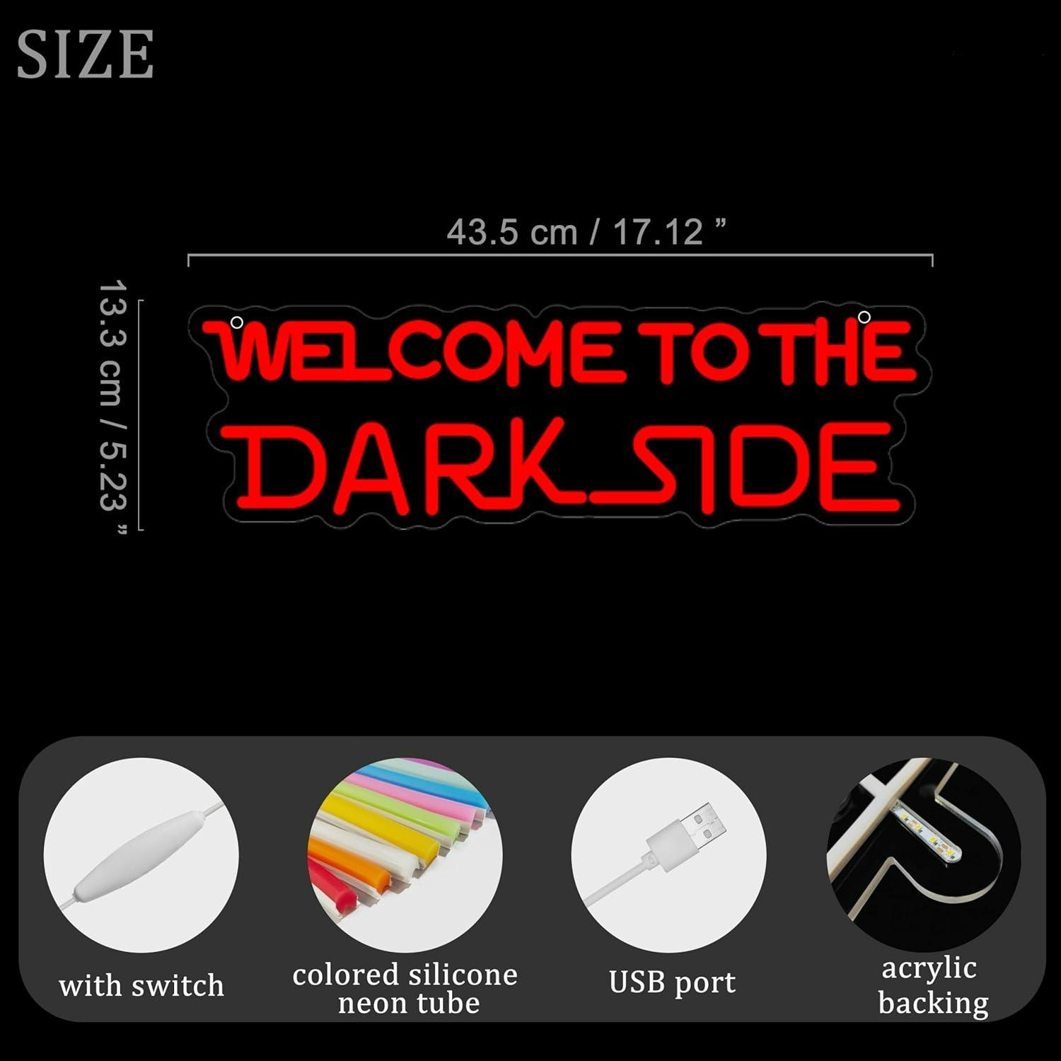 Welcome to the Dark Side Neon  - огляд і ціна Led Lighting Wall Decor