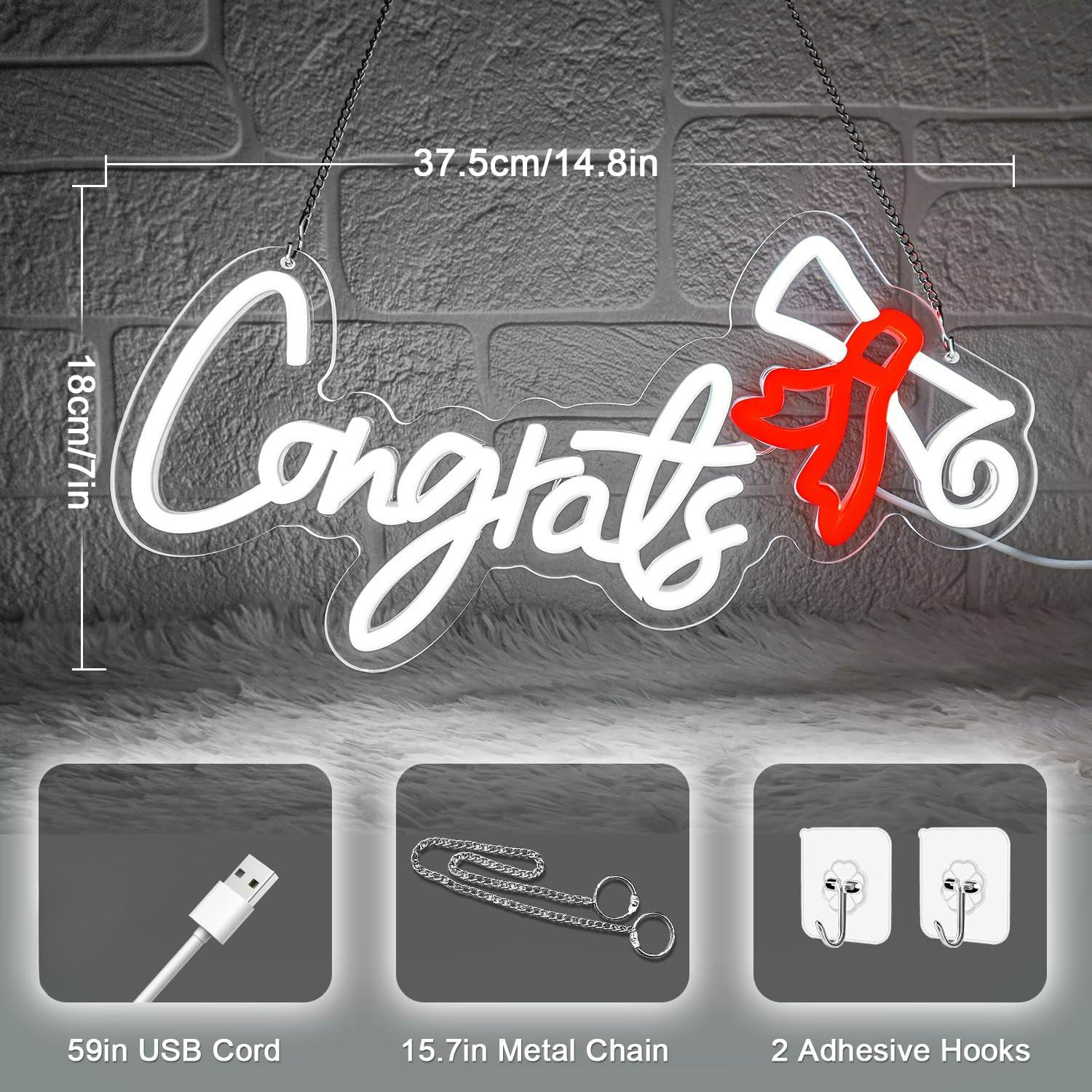 Congrats Graduation Neon Sign  - огляд і ціна Led Lighting Wall Decor