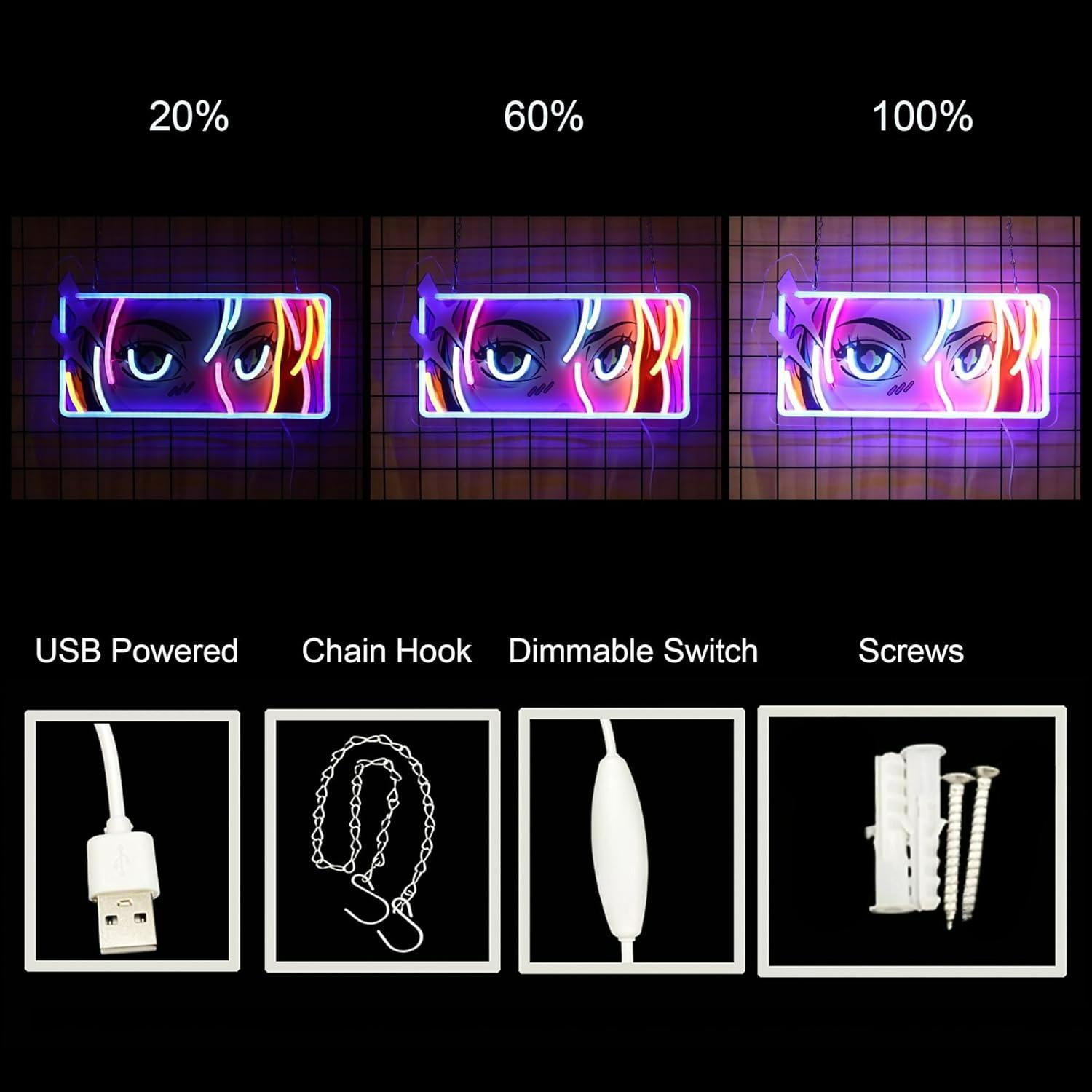 Passionate Eyes Neon Sign USB  - огляд і ціна Led Lighting Wall Decor