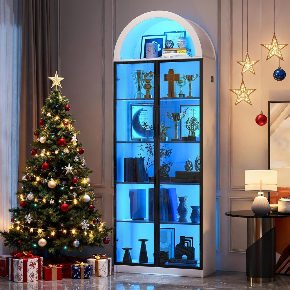Display Cabinet with Doors and - огляд і ціна Lighting & Home Decor Studio