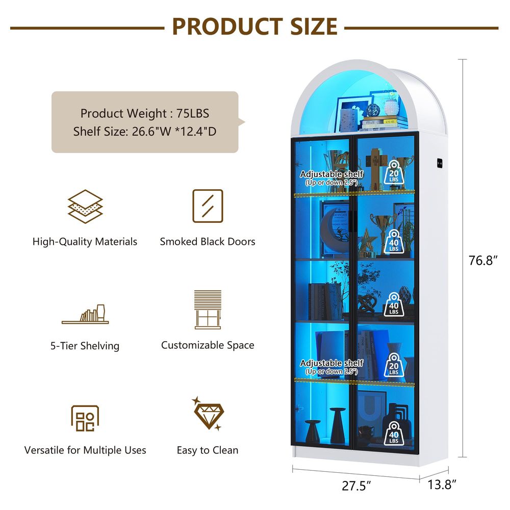 Display Cabinet with Doors and - огляд і ціна Lighting & Home Decor Studio