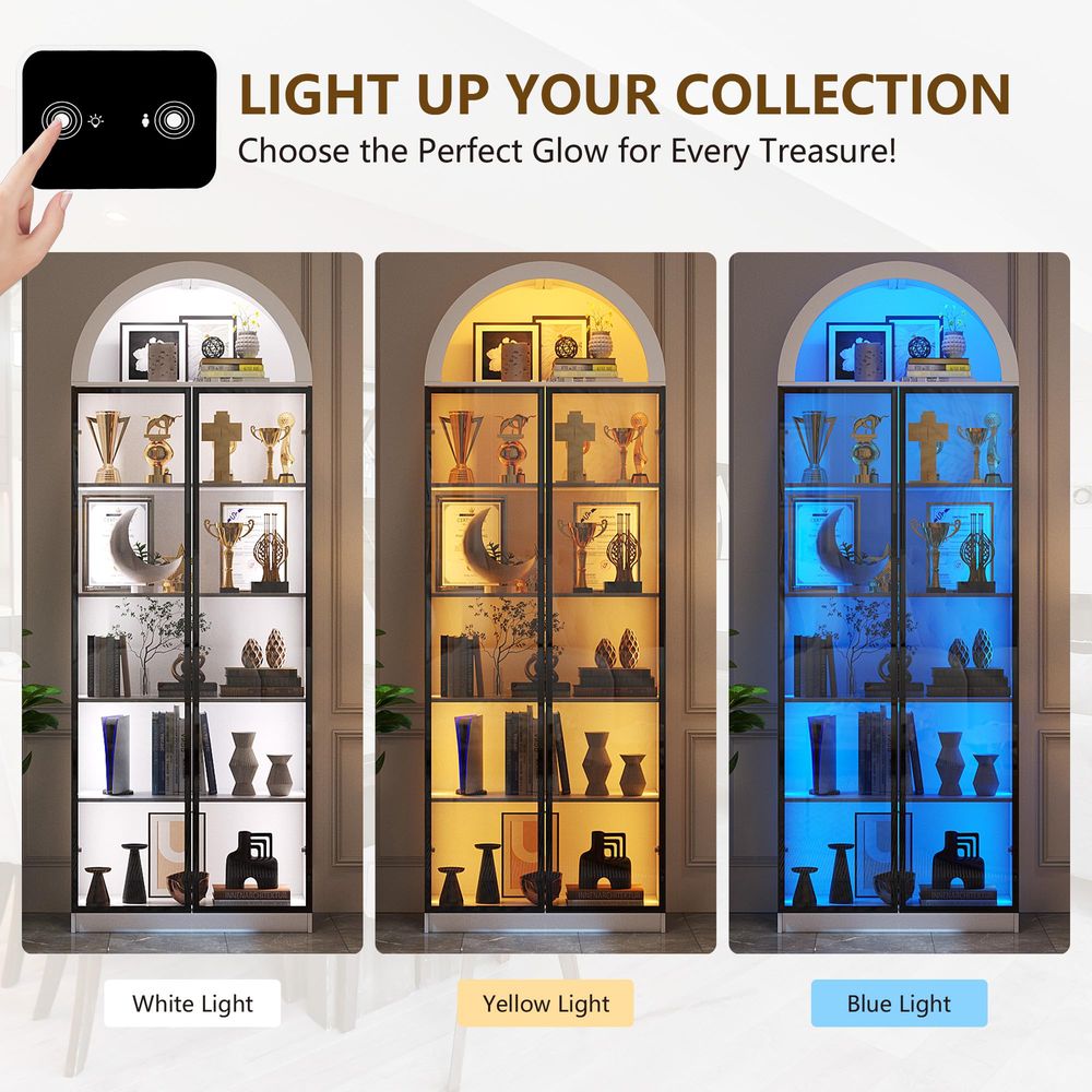 Display Cabinet with Doors and - огляд і ціна Lighting & Home Decor Studio