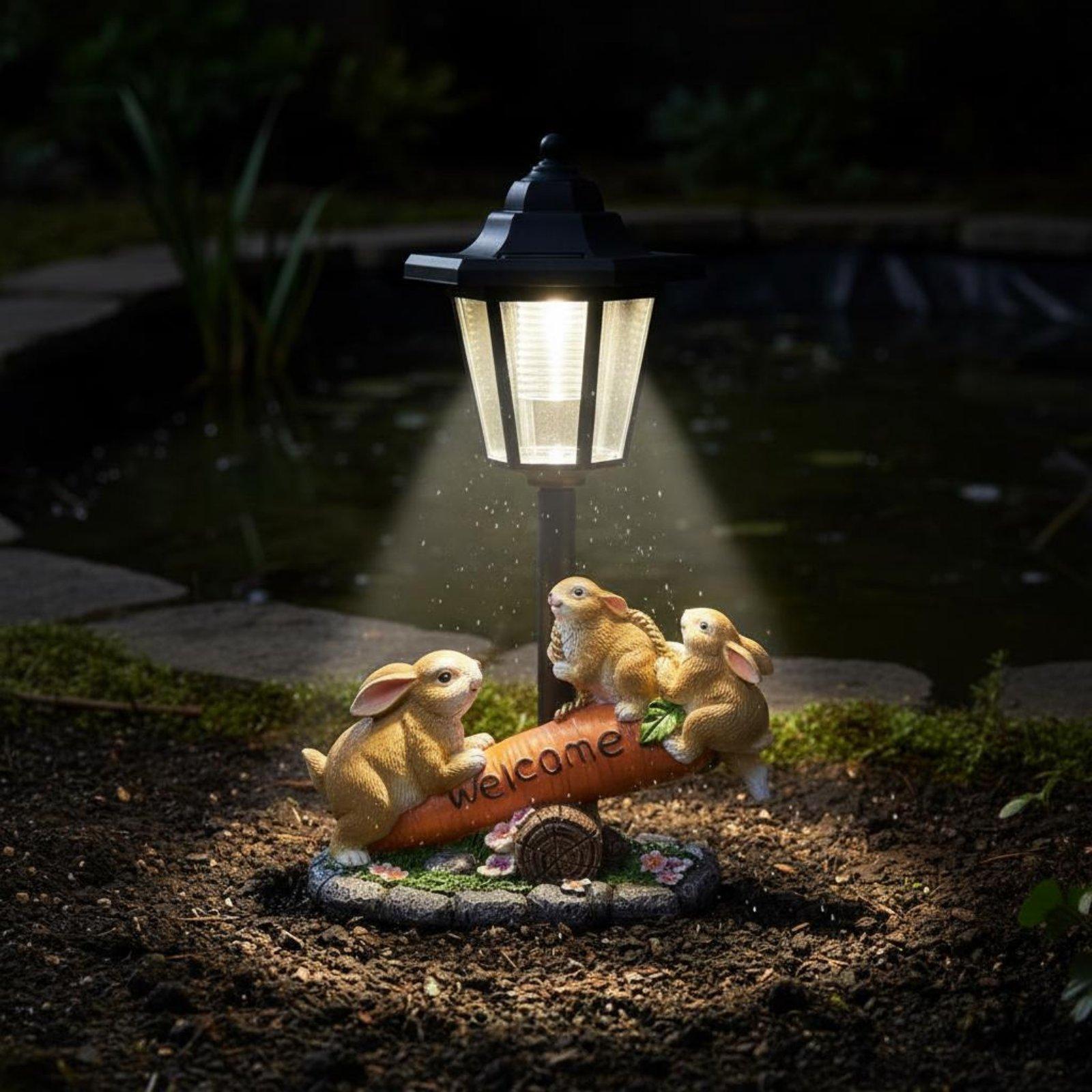 Solar Rabbit Statue Decorative - огляд і ціна Lighting Decor Ideas