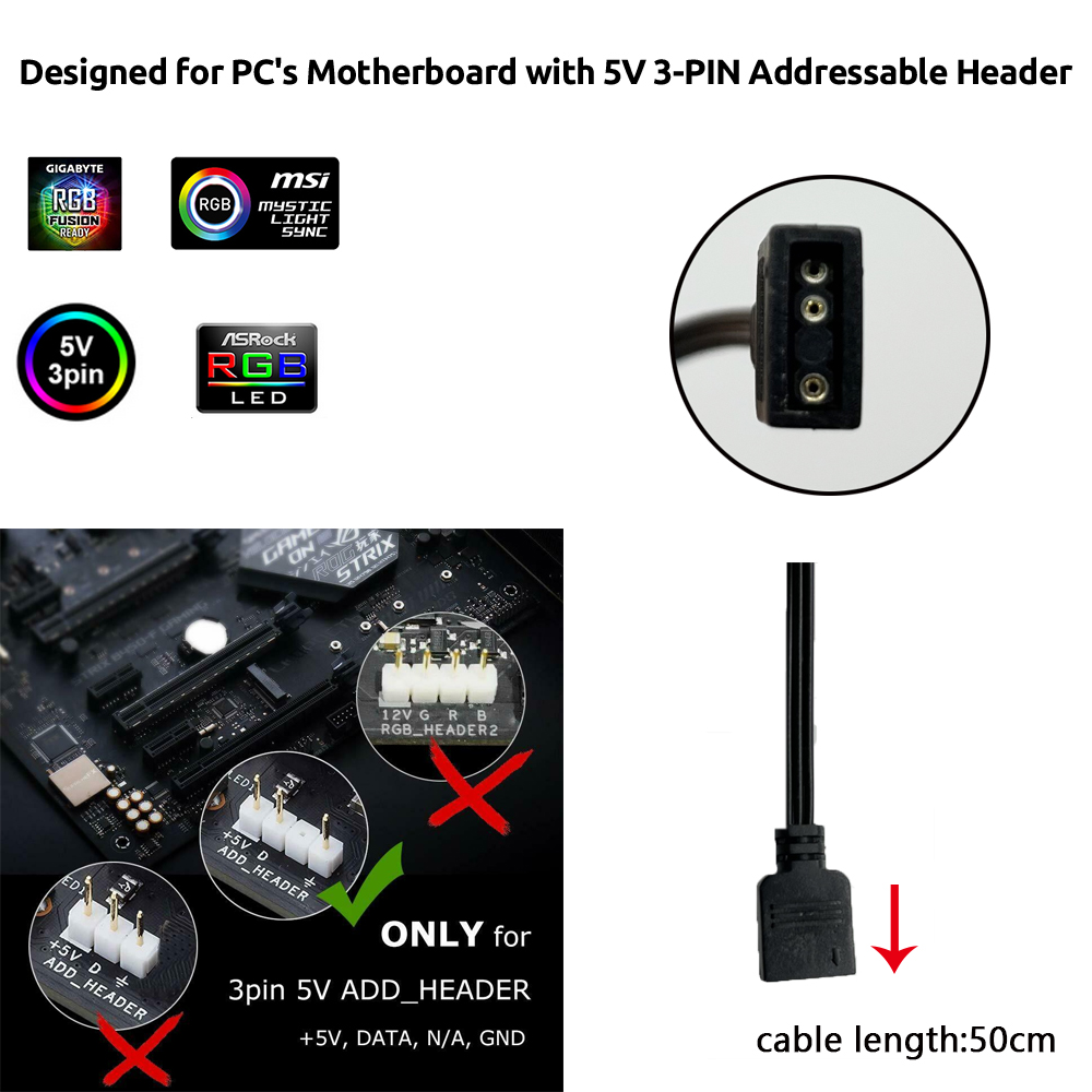 5V ARGB 3Pin Header for Asus A - огляд і ціна Lighting Decor Ideas