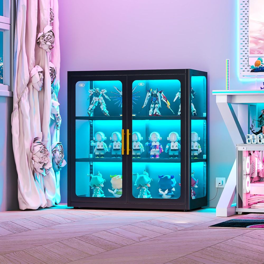34 Tall Glass Door Display Cab - огляд і ціна Lighting & Home Decor Studio