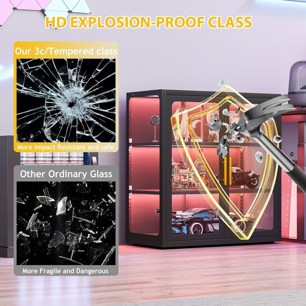 34 Tall Glass Door Display Cab - огляд і ціна Lighting & Home Decor Studio