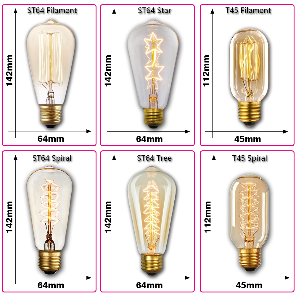 Retro Edison Light Bulb E27 40 - огляд і ціна Lighting Decor Ideas
