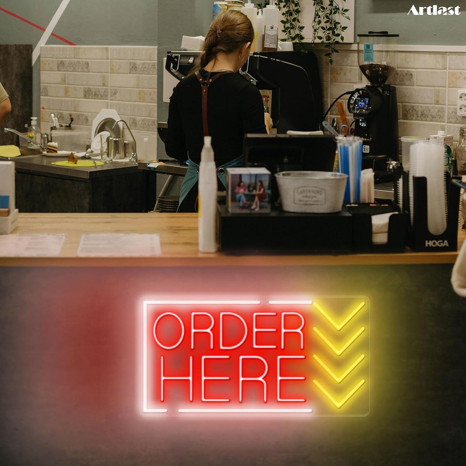 Order Here Neon Sign USB Dimma - огляд і ціна Led Lighting Wall Decor